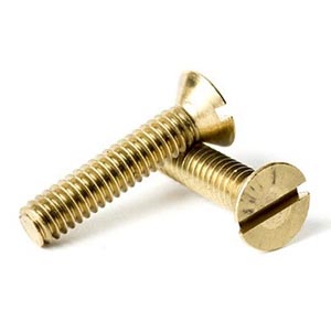 Brass Screws Metal Thread Countersunk Slotted Metric Brass